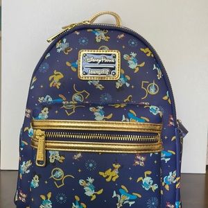 NWT WDW 50th Anniversary Loungefly Mini Backpack